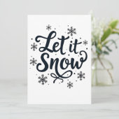 雪の結晶の冬の季節のクリスマス 招待状 (スタンド正面)