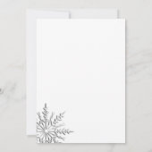 雪の結晶の冬の結婚式のブランチ招待状 招待状 (裏面)