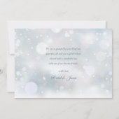 雪の結晶の冬の結婚式エレガントありがとう サンキューカード (裏面)