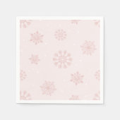 雪の結晶の冬ベビーシャワー外は寒い スタンダードカクテルナプキン (正面)