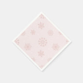 雪の結晶の冬ベビーシャワー外は寒い スタンダードカクテルナプキン (角)