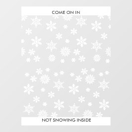 雪の結晶の冬 ビジネスまたはホーム エントランスドア 18x24 ウィンドウサイン
