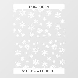 雪の結晶の冬 ビジネスまたはホーム エントランス 大きな窓用 ウィンドウサイン