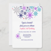 雪の結晶の冬 招待状 (正面)