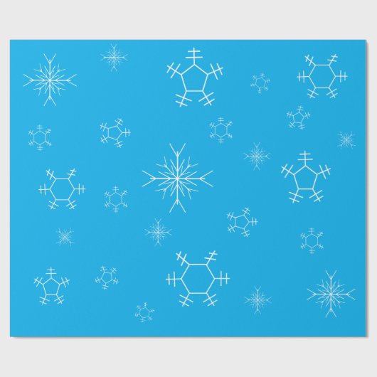 雪の結晶の包装紙 ラッピングペーパー (フラット)
