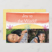 雪の結晶の喜び世界水カラー シーズンカード (正面/裏面)