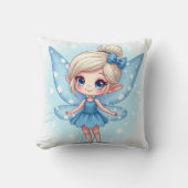 雪の結晶の妖精ピロー クッション (正面)