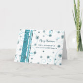 雪の結晶の息子と娘の法律メリークリスマス シーズンカード (正面)