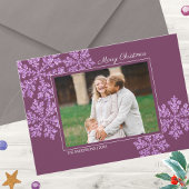 雪の結晶の梅のきらきら光るクリエレガントスマス写真 シーズンカード