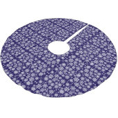 雪の結晶の模様 ブラッシュドポリエステルツリースカート (アングル)