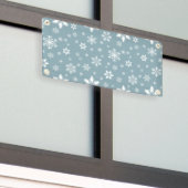 雪の結晶の模様 白い雪の結晶 雪 灰色 横断幕 (ビルの外側)