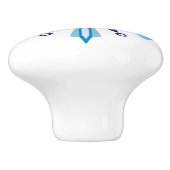 雪の結晶の氷の冬の色 セラミックノブ (側面)