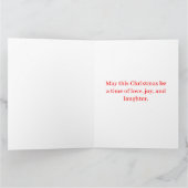 雪の結晶の犬と楽しいクリスマス シー・ズー カード (内部)