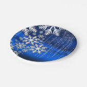 雪の結晶の紙皿 ペーパープレート (アングル)