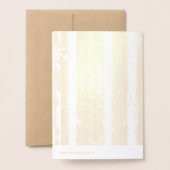 雪の結晶の縞模様のクリスマス 箔カード (裏面封筒付き)