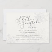 雪の結晶の赤ちゃんシャワーの招待 (正面)