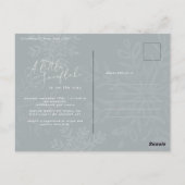 雪の結晶の赤ちゃんシャワーの招待 ポストカード (裏面)