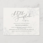 雪の結晶の赤ちゃんシャワーの招待 ポストカード (正面)