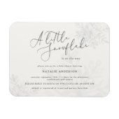 雪の結晶の赤ちゃんシャワーの招待 マグネット (横)