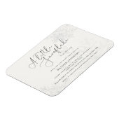 雪の結晶の赤ちゃんシャワーの招待 マグネット (左側)