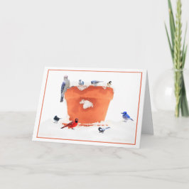 雪の結晶は常に間違った場所で秋なし – 鳥 シーズンカード