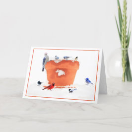 雪の結晶は常に間違った場所で秋なし – 鳥 シーズンカード