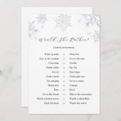 雪の結晶は彼女の方がゲームのカード 招待状 (正面/裏面)