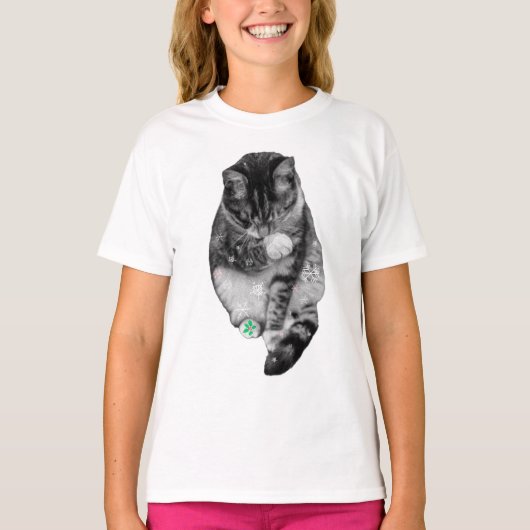 雪の結晶ひげダンス Tシャツ (正面)