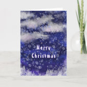 雪の結晶を使った冬のクリスマスカード カード (正面)