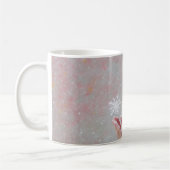 雪の結晶を吹く コーヒーマグカップ (左)