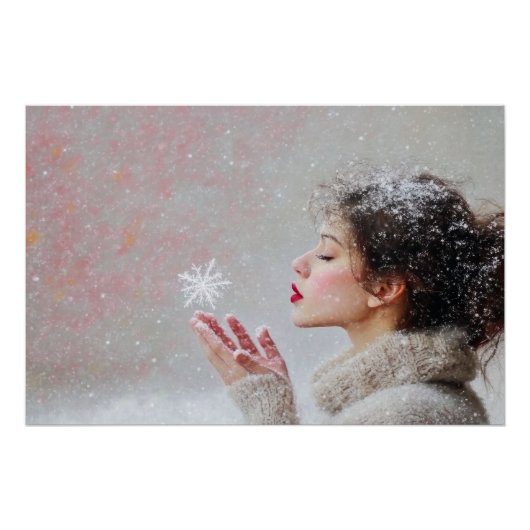 雪の結晶を吹く ポスター (正面)