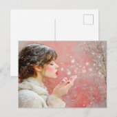 雪の結晶を吹く ポストカード (正面/裏面)