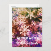 雪の結晶を暖かく願う シーズンポストカード (正面/裏面)