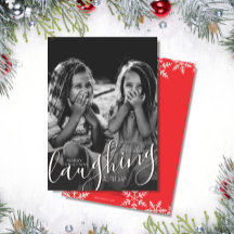 雪の結晶を笑い続ける赤いクリスマス