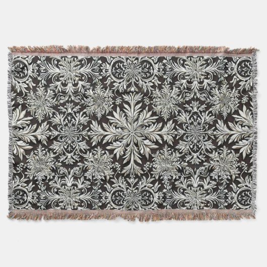 雪の結晶アート スローブランケット (正面)
