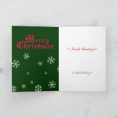 雪の結晶クリスマスカード シーズンカード (内部)
