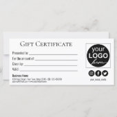 雪の結晶クリスマスツリー弓バイオレットレッドギフトカード (裏面)