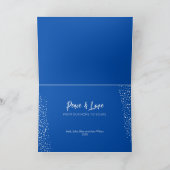 雪の結晶クリスマス折り シーズンカード (内部)