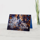 雪の結晶クリスマス折り シーズンカード (正面)