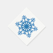 雪の結晶パターンクリスマス スタンダードカクテルナプキン (角)