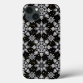 雪の結晶パターン 高級感のある霜の美しいデザイン Case-Mate iPhoneケース (裏面)