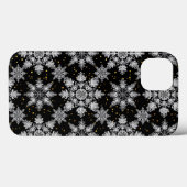 雪の結晶パターン 高級感のある霜の美しいデザイン Case-Mate iPhoneケース (裏面 (横))
