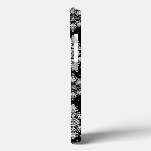 雪の結晶パターン 高級感のある霜の美しいデザイン Case-Mate iPhoneケース (裏面 / 左)