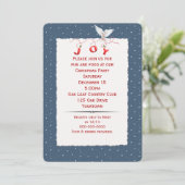 雪の結晶パーティー招待状 白い鳩 招待状 (スタンド正面)