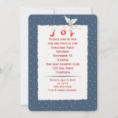 雪の結晶パーティー招待状 白い鳩 招待状 (正面)