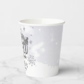 雪の結晶ベビー外は寒いベビーシャワーテープ 紙コップ (左)