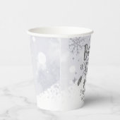 雪の結晶ベビー外は寒いベビーシャワーテープ 紙コップ (右)