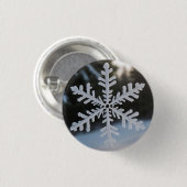 雪の結晶ボタン 缶バッジ (正面&裏面)