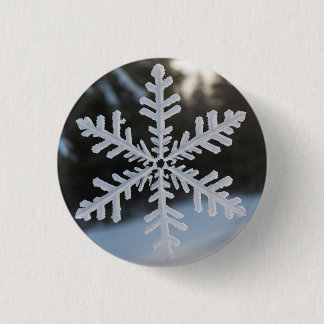 雪の結晶ボタン 缶バッジ