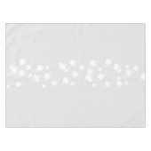 雪の結晶ライトグレーホワイト テーブルクロス (正面(横))